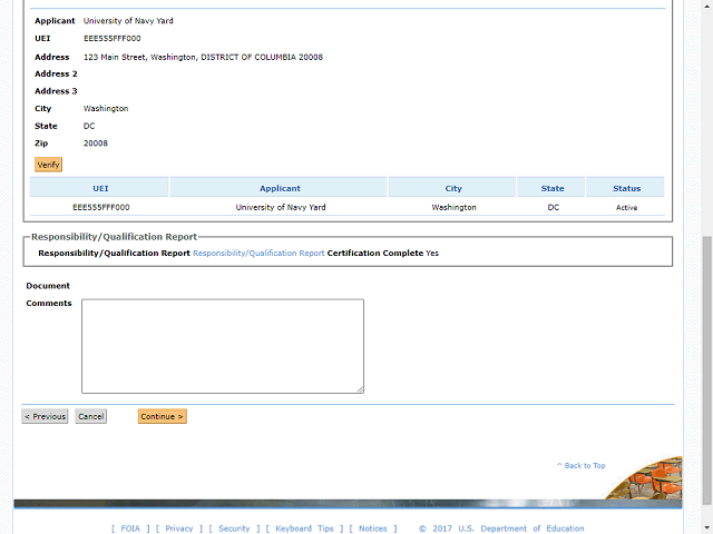 Screen image of this step