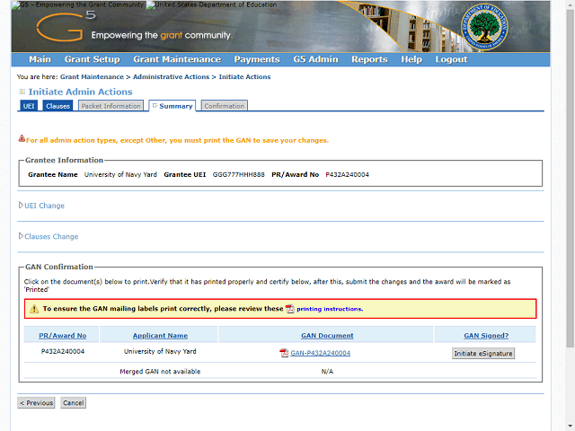 Screen image of this step