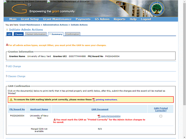 Screen image of this step