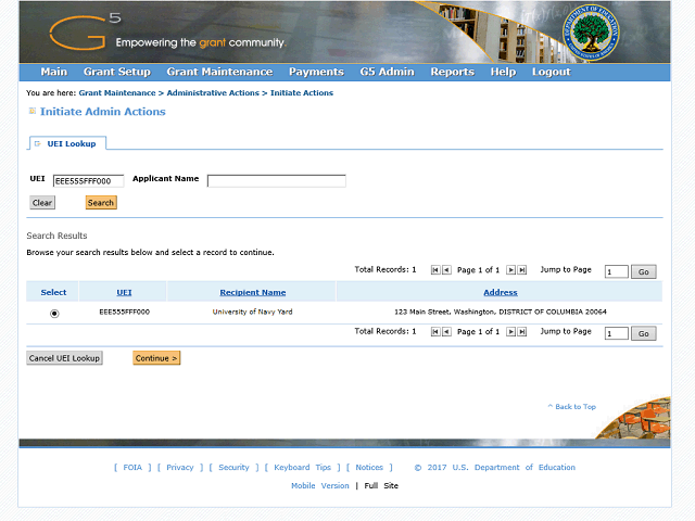 Screen image of this step