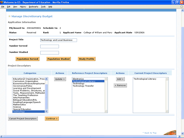 Screen image of this step
