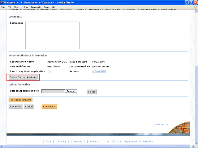 Screen image of this step