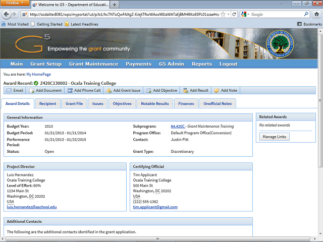 Screen image of this step
