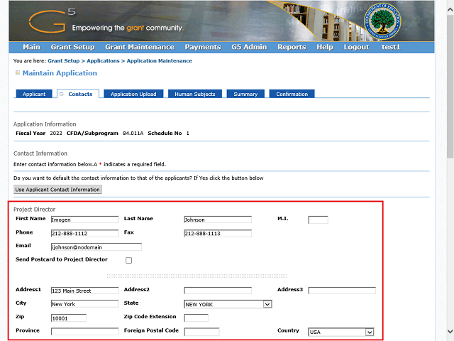 Screen image of this step