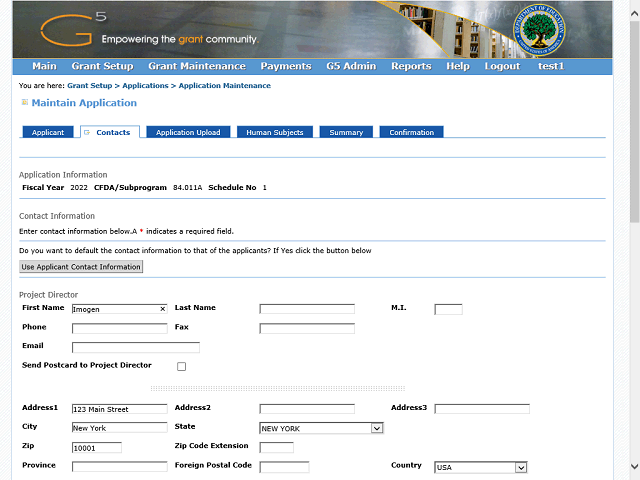 Screen image of this step