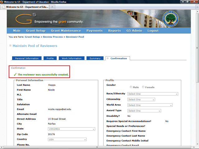 Screen image of this step
