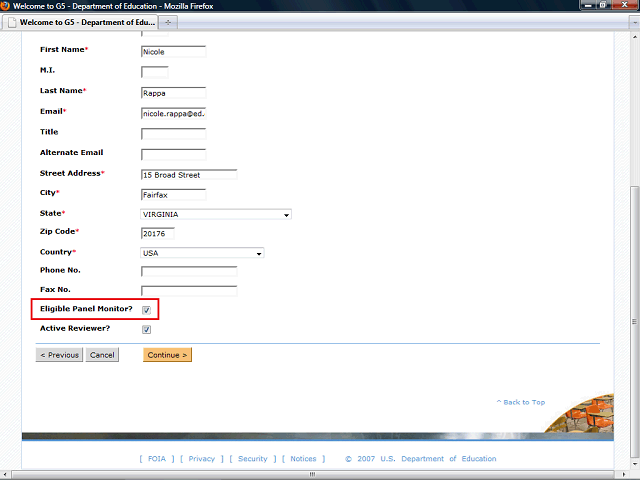 Screen image of this step