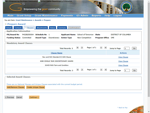 Screen image of this step