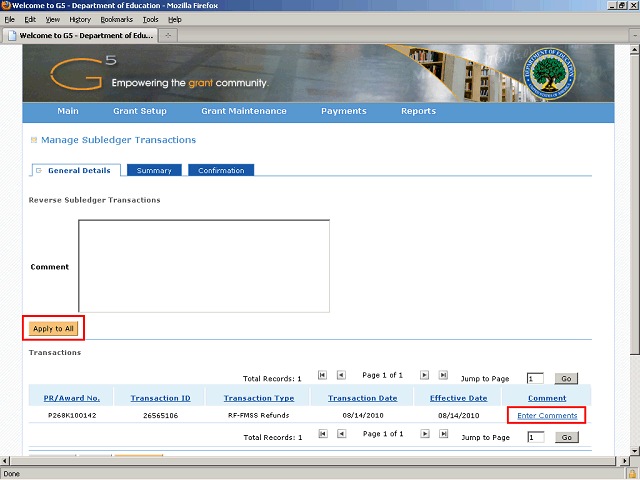Screen image of this step