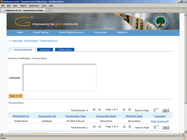 Screen image of this step