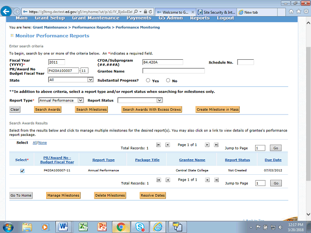 Screen image of this step
