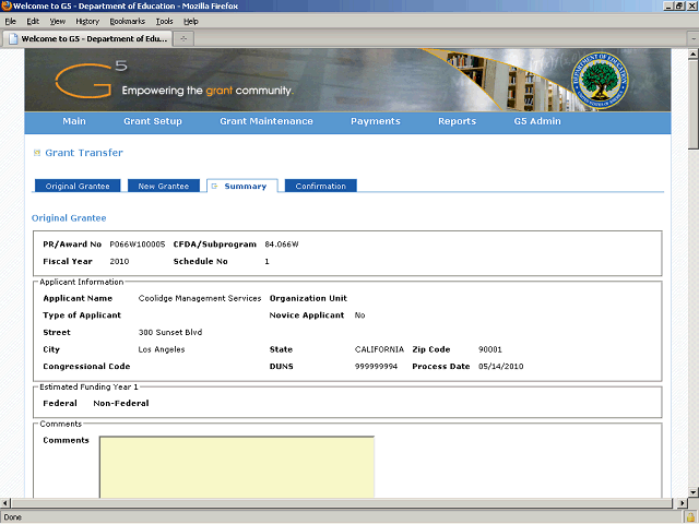 Screen image of this step
