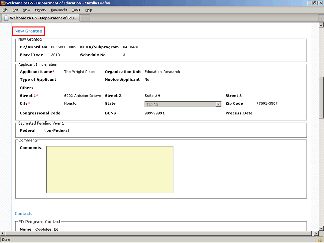 Screen image of this step
