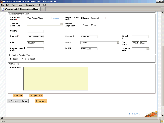 Screen image of this step