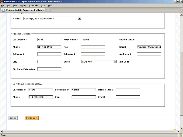 Screen image of this step