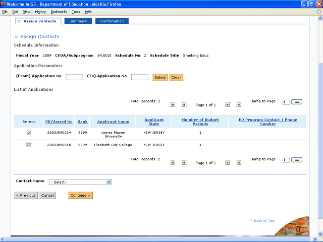 Screen image of this step