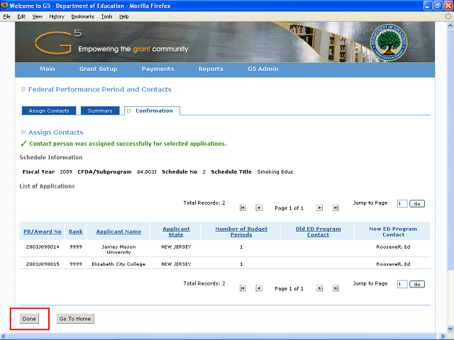 Screen image of this step