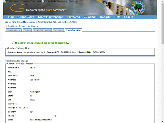 Screen image of this step