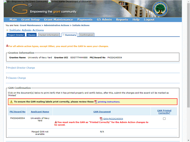 Screen image of this step