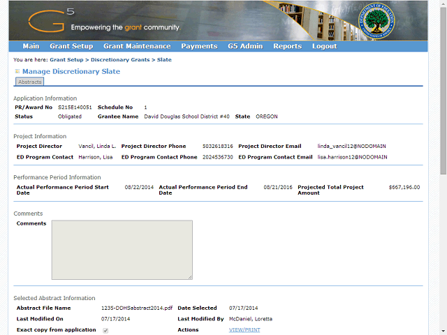 Screen image of this step