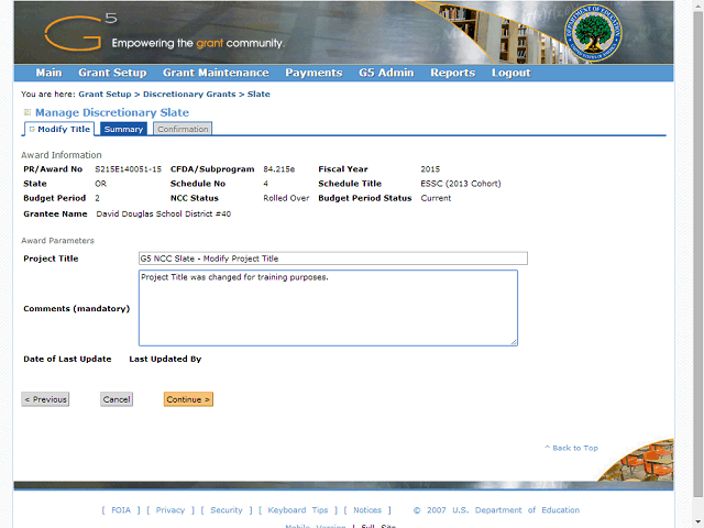 Screen image of this step