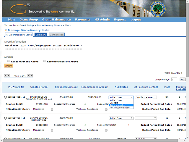 Screen image of this step
