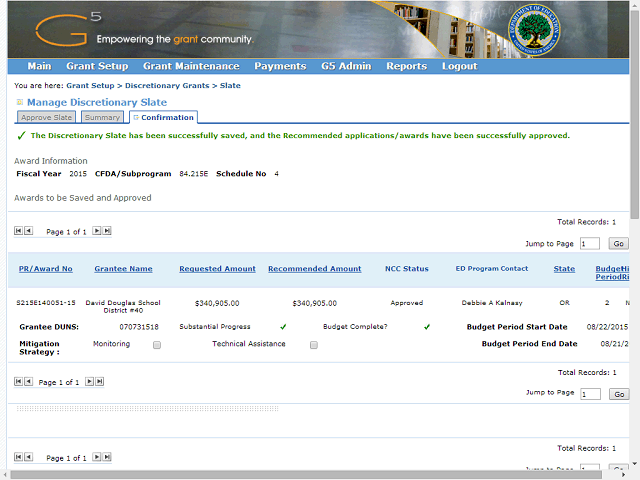 Screen image of this step