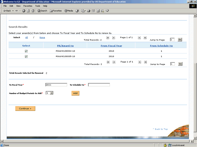 Screen image of this step