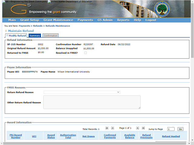 Screen image of this step