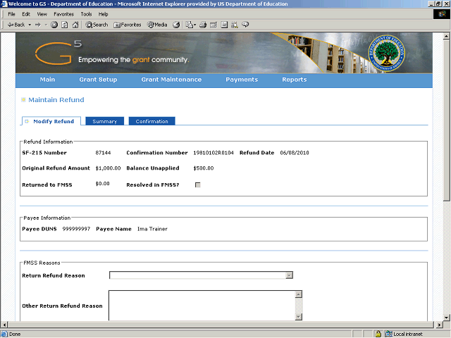 Screen image of this step