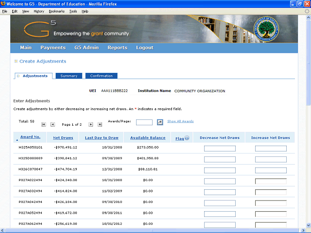 Screen image of this step