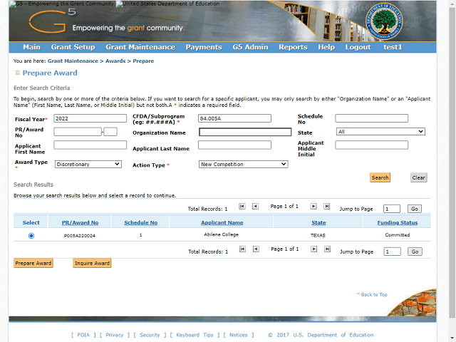 Screen image of this step