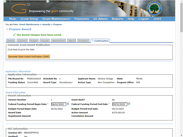 Screen image of this step