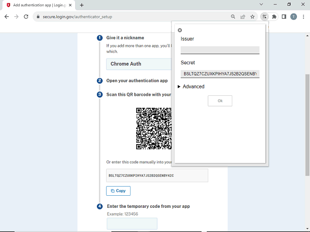 Screen image of this step