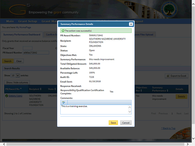 Screen image of this step
