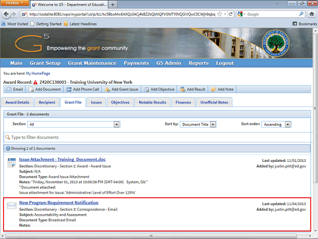 Screen image of this step
