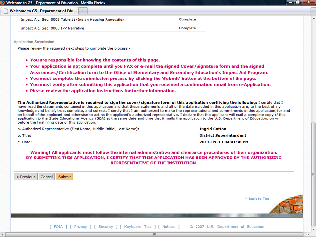 Screen image of this step