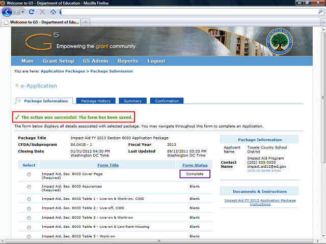 Screen image of this step