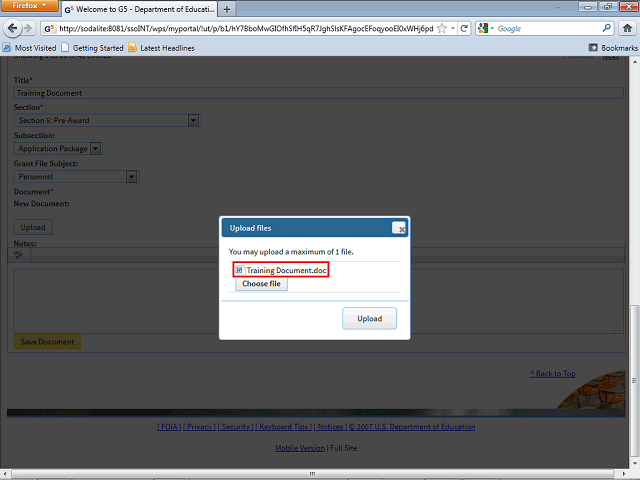 Screen image of this step
