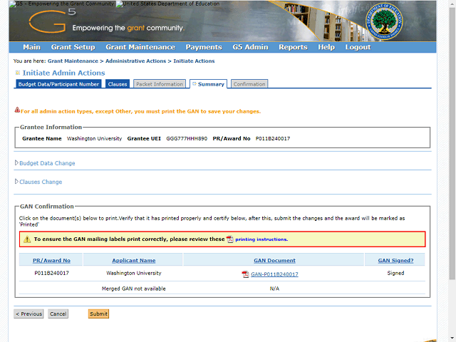 Screen image of this step