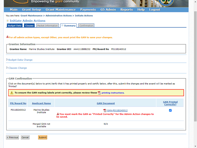 Screen image of this step
