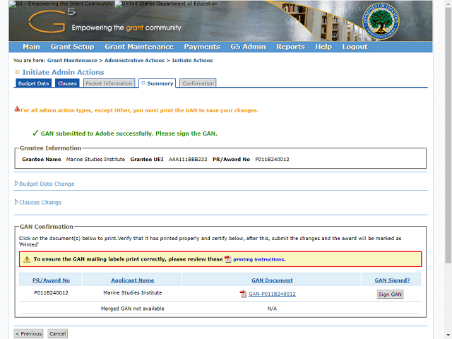 Screen image of this step