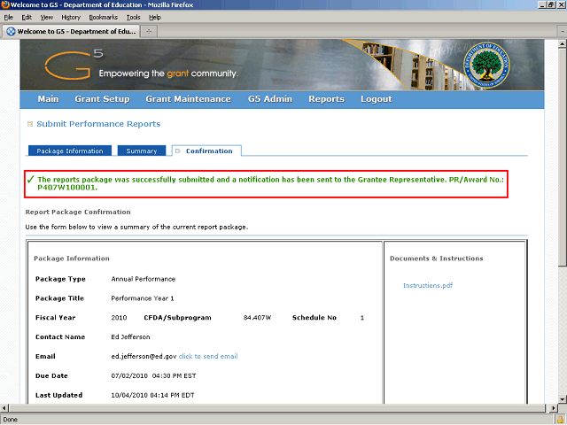 Screen image of this step