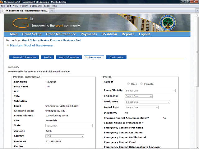 Screen image of this step