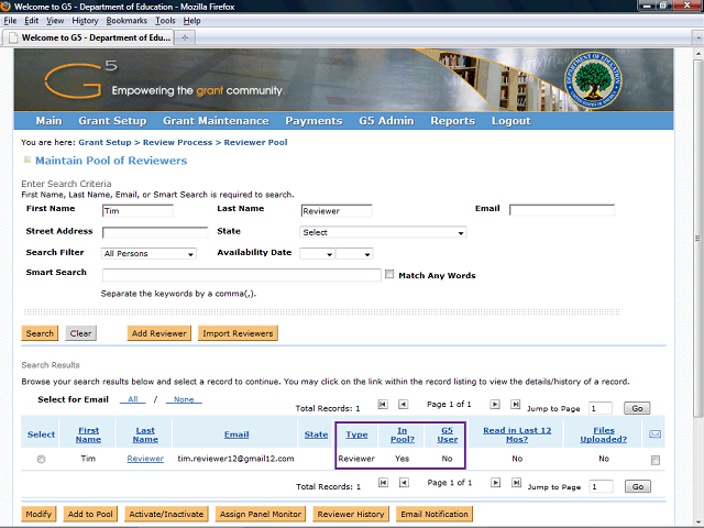 Screen image of this step