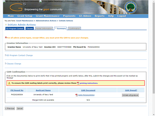 Screen image of this step
