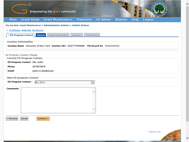 Screen image of this step