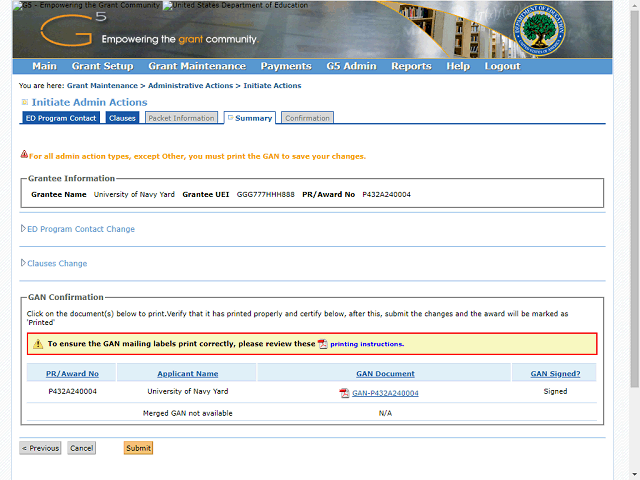 Screen image of this step