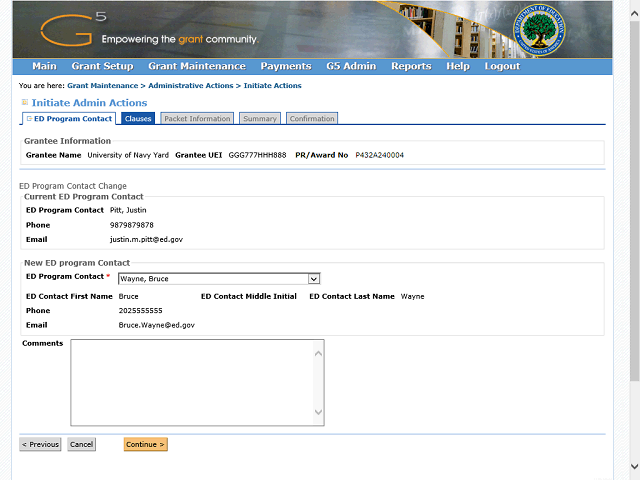 Screen image of this step
