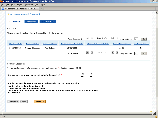 Screen image of this step